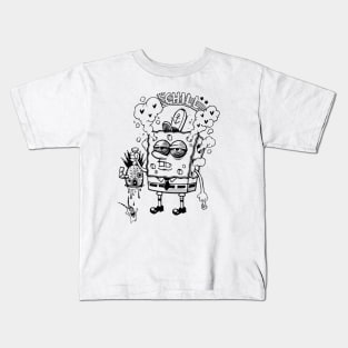 sponge bob chill mode Kids T-Shirt